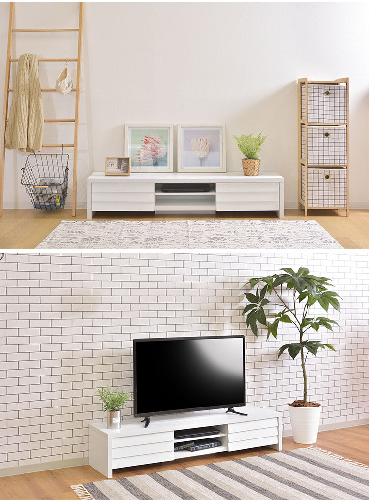 ローボード テレビ台 TV台 テレビボード TVボード テレビ置き AVボード ロータイプ 収納付き リビング収納 引き出し 棚付き 幅150cm 高さ30cm コンセント穴付き おしゃれ 木目調 北欧 シンプル(代引不可)