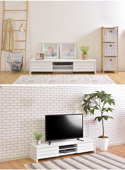 ローボード テレビ台 TV台 テレビボード TVボード テレビ置き AVボード ロータイプ 収納付き リビング収納 引き出し 棚付き 幅150cm 高さ30cm コンセント穴付き おしゃれ 木目調 北欧 シンプル(代引不可)