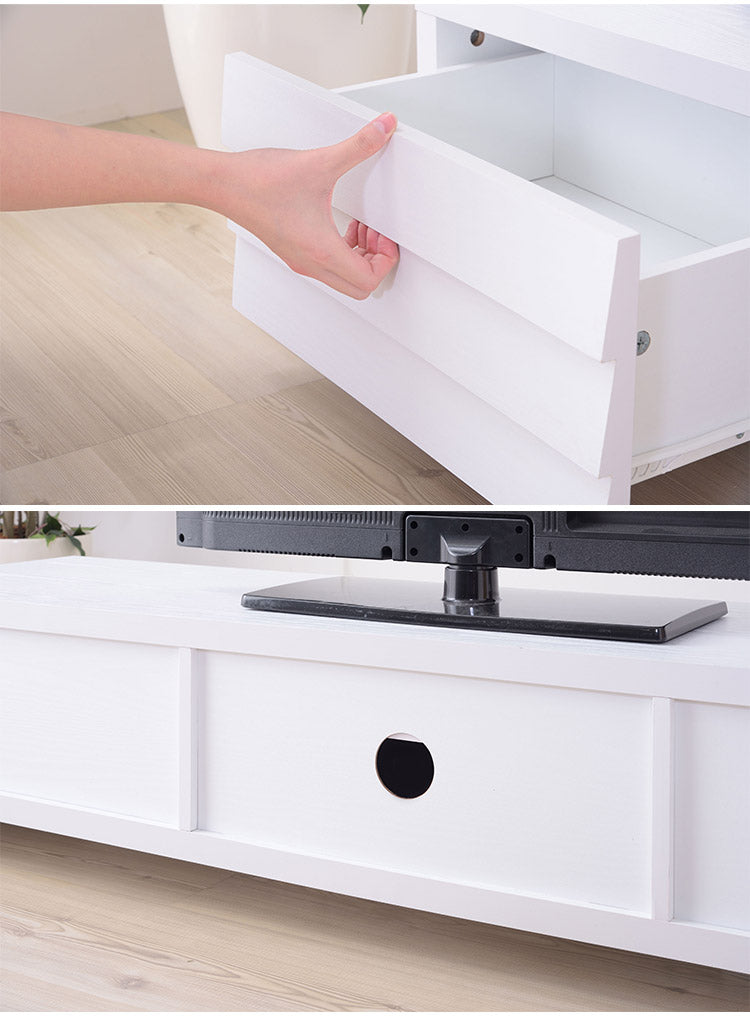 ローボード テレビ台 TV台 テレビボード TVボード テレビ置き AVボード ロータイプ 収納付き リビング収納 引き出し 棚付き 幅150cm 高さ30cm コンセント穴付き おしゃれ 木目調 北欧 シンプル(代引不可)