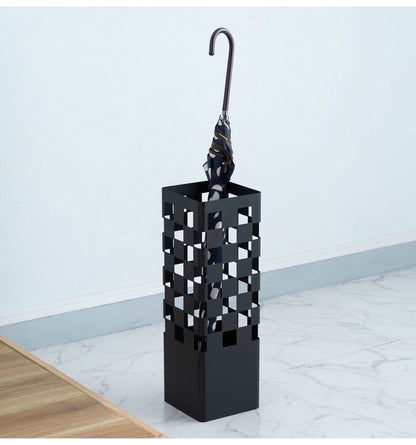 傘立て 傘立て シンプル アンブレラスタンド 傘入れ 玄関 かさ 収納 スチール 四角 長方形 コンパクト スリム ブルーグレー チェック スッキリ おしゃれ インテリア 北欧 新生活 省スペース(代引不可)