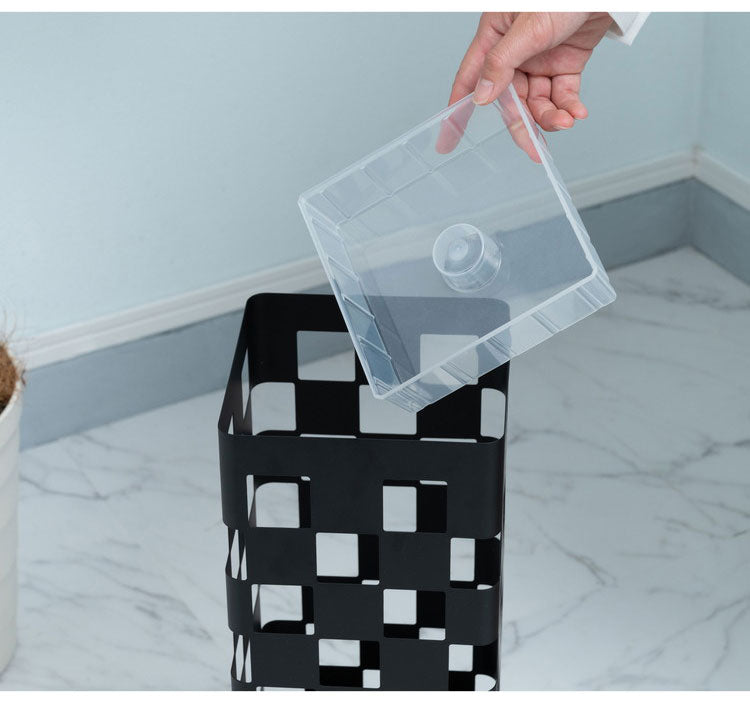 傘立て 傘立て シンプル アンブレラスタンド 傘入れ 玄関 かさ 収納 スチール 四角 長方形 コンパクト スリム ブルーグレー チェック スッキリ おしゃれ インテリア 北欧 新生活 省スペース(代引不可)