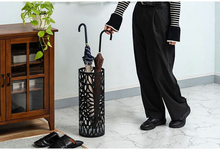 傘立て LFS-184 東谷 傘立て おしゃれ 北欧 スリム 傘たて 省スペース 軽量 軽い 横幅19.5cm 高さ49cm 円形 円柱 アンティーク かわいい アンブレラスタンド スチール コンパクト(代引不可)