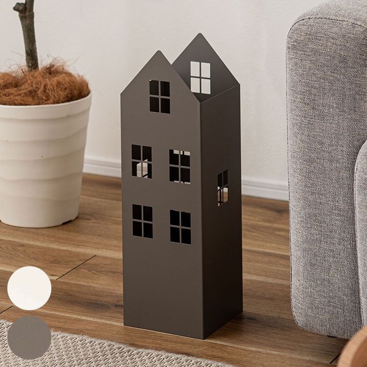 傘立て LFS-185 東谷 傘立て おしゃれ 北欧 スリム 傘たて 省スペース 軽量 軽い 横幅15.5cm 高さ49cm ハウス型 ハウス 家型 アンティーク かわいい アンブレラスタンド スチール コンパクト(代引不可)