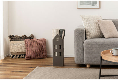 傘立て LFS-185 東谷 傘立て おしゃれ 北欧 スリム 傘たて 省スペース 軽量 軽い 横幅15.5cm 高さ49cm ハウス型 ハウス 家型 アンティーク かわいい アンブレラスタンド スチール コンパクト(代引不可)