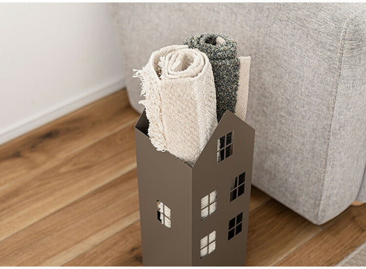 傘立て LFS-185 東谷 傘立て おしゃれ 北欧 スリム 傘たて 省スペース 軽量 軽い 横幅15.5cm 高さ49cm ハウス型 ハウス 家型 アンティーク かわいい アンブレラスタンド スチール コンパクト(代引不可)