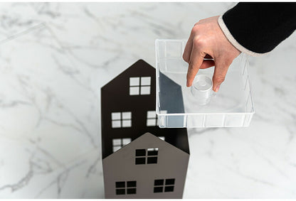 傘立て LFS-185 東谷 傘立て おしゃれ 北欧 スリム 傘たて 省スペース 軽量 軽い 横幅15.5cm 高さ49cm ハウス型 ハウス 家型 アンティーク かわいい アンブレラスタンド スチール コンパクト(代引不可)