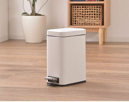 ゴミ箱 ごみ箱 くず入れ ダストボックス トラッシュカン 5L 蓋付き ペダル式 キッチン ポリプロピレン スチール シンプル 小さい コンパクト グレー ホワイト おしゃれ(代引不可)