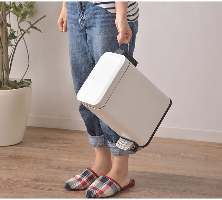 ゴミ箱 ごみ箱 くず入れ ダストボックス トラッシュカン 5L 蓋付き ペダル式 キッチン ポリプロピレン スチール シンプル 小さい コンパクト グレー ホワイト おしゃれ(代引不可)