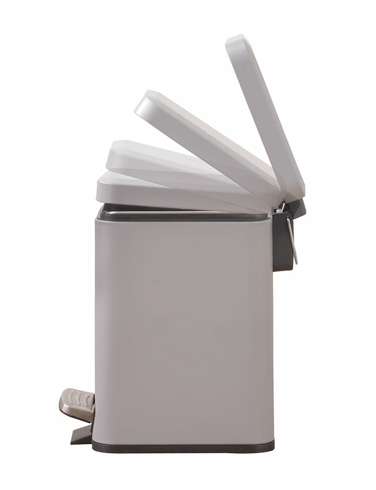 ゴミ箱 ごみ箱 くず入れ ダストボックス トラッシュカン 5L 蓋付き ペダル式 キッチン ポリプロピレン スチール シンプル 小さい コンパクト グレー ホワイト おしゃれ(代引不可)