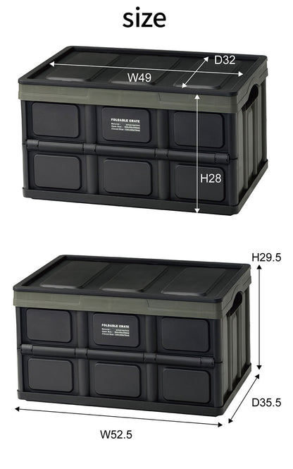 収納ボックス 軽量 約40L アウトドア 折りたたみ 収納ケース ボックス 折り畳み フォールディング フタ付き アウトドア キャンプ 押し入れ収納 インテリア 蓄光 防災グッズ おしゃれ(代引不可)