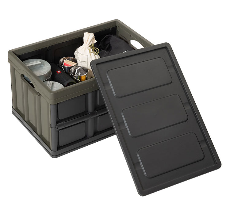 収納ボックス 軽量 約40L アウトドア 折りたたみ 収納ケース ボックス 折り畳み フォールディング フタ付き アウトドア キャンプ 押し入れ収納 インテリア 蓄光 防災グッズ おしゃれ(代引不可)