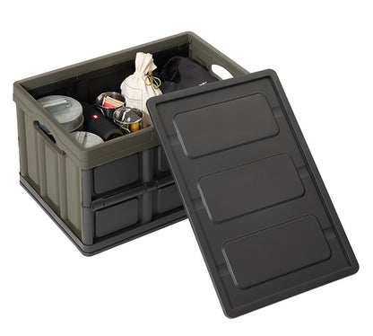 収納ボックス 軽量 約40L アウトドア 折りたたみ 収納ケース ボックス 折り畳み フォールディング フタ付き アウトドア キャンプ 押し入れ収納 インテリア 蓄光 防災グッズ おしゃれ(代引不可)