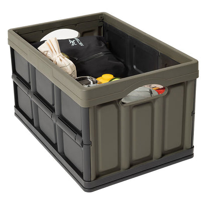 収納ボックス 軽量 約40L アウトドア 折りたたみ 収納ケース ボックス 折り畳み フォールディング フタ付き アウトドア キャンプ 押し入れ収納 インテリア 蓄光 防災グッズ おしゃれ(代引不可)