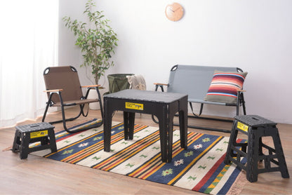 クラフターテーブル 机 折りたたみテーブル フォールディングテーブル スクエア 四角 アウトドア 屋外 野外 キャンプ BBQ ポリプロピレン 持ち運び コンパクト サンドベージュ グリーン カーキ(代引不可)