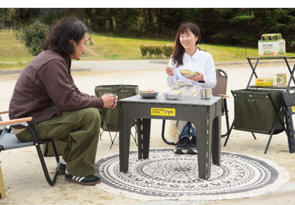 クラフターテーブル 机 折りたたみテーブル フォールディングテーブル スクエア 四角 アウトドア 屋外 野外 キャンプ BBQ ポリプロピレン 持ち運び コンパクト サンドベージュ グリーン カーキ(代引不可)