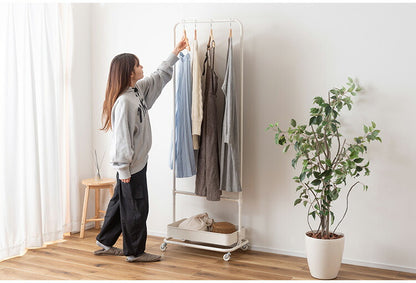 ハンガーワゴン LFS-51 東谷 ハンガーラック コートハンガー ワゴン ハンガー コート掛け 衣類収納 収納家具 洋服掛け ポールハンガー スチール キャスター付き ストッパー付き 高さ調整可能(代引不可)