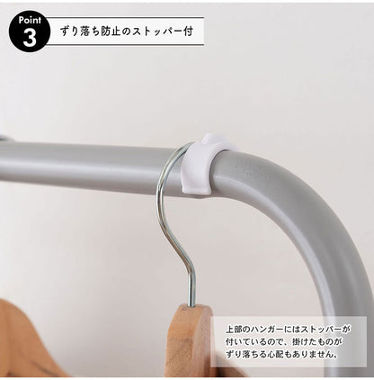 ハンガーワゴン LFS-52 東谷 ハンガーラック コートハンガー ワゴン ハンガー コート掛け 衣類収納 収納家具 洋服掛け ポールハンガー スチール キャスター付き ストッパー付き 高さ調整可能(代引不可)