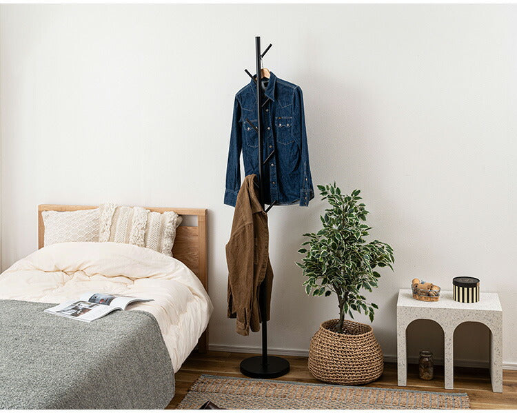 ハンガー LFS-54 東谷 ポールハンガー ハンガー 収納 スチール コートハンガー 帽子 カバン 幅26cm 奥行26cm スリム シンプル おしゃれ 新生活 ブラック(代引不可)