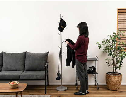 ハンガー LFS-54 東谷 ポールハンガー ハンガー 収納 スチール コートハンガー 帽子 カバン 幅26cm 奥行26cm スリム シンプル おしゃれ 新生活 ブラック(代引不可)