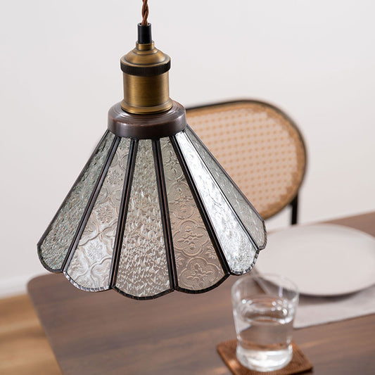 ステンドグラスライト ガラス スチール ペンダントライト 照明 シンプル 一灯 おしゃれ 北欧 かわいい インテリア リビング ダイニング 寝室 吊り下げ シンプル キッチン(代引不可)