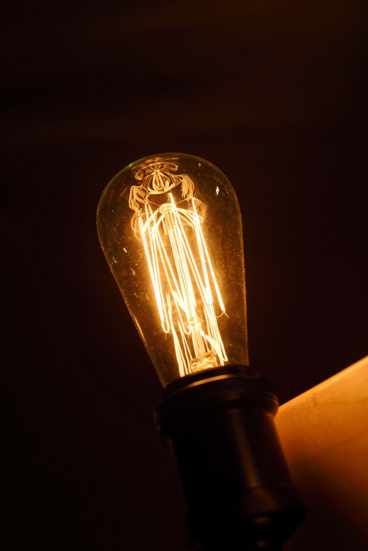 スタンドライト 天然木 ラッカー塗装 アルミ 布 スタンドライト フロアライト 床置き照明 床置きライト デザイン照明 エジソン球 レトロ アンティーク(代引不可)