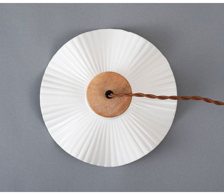 ライト 照明 ライト LED対応 天然木 陶器 吊り下げ式 ペンダントライト リビング キッチン おしゃれ レトロ ダイニング 寝室 カフェ 天井照明 ホワイト 白 シンプル 長さ調節(代引不可)