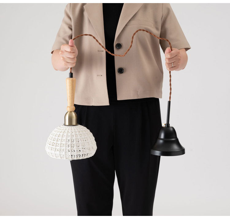 ライト 照明 ライト LED対応 天然木 陶器 吊り下げ式 ペンダントライト リビング キッチン おしゃれ レトロ ダイニング 寝室 カフェ 天井照明 ホワイト 白 シンプル 長さ調節(代引不可)