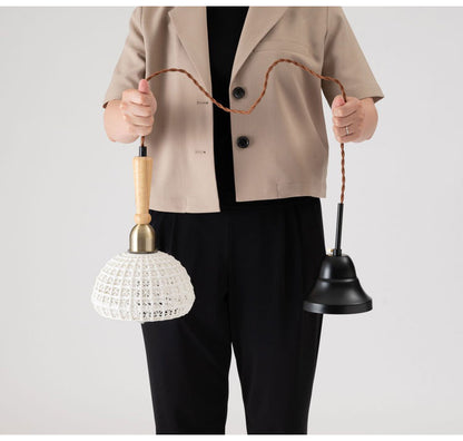 ライト 照明 ライト LED対応 天然木 陶器 吊り下げ式 ペンダントライト リビング キッチン おしゃれ レトロ ダイニング 寝室 カフェ 天井照明 ホワイト 白 シンプル 長さ調節(代引不可)