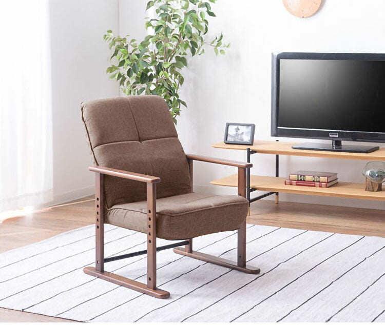 高座椅子 座椅子 7段階リクライニング 4段階高さ調節 シンプル 折りたたみ リクライニングチェア リクライニング 一人掛け 椅子 高座椅子 高座 椅子 リクライニングソファ 一人用(代引不可)