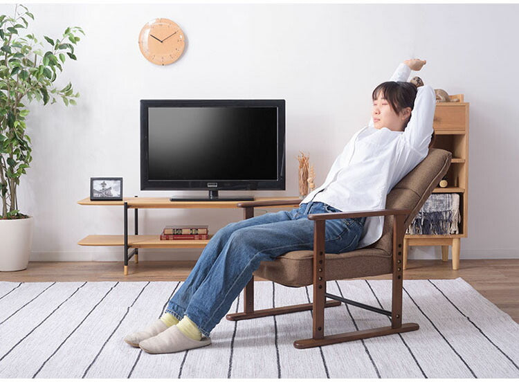 高座椅子 座椅子 7段階リクライニング 4段階高さ調節 シンプル 折りたたみ リクライニングチェア リクライニング 一人掛け 椅子 高座椅子 高座 椅子 リクライニングソファ 一人用(代引不可)