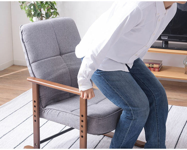 高座椅子 座椅子 7段階リクライニング 4段階高さ調節 シンプル 折りたたみ リクライニングチェア リクライニング 一人掛け 椅子 高座椅子 高座 椅子 リクライニングソファ 一人用(代引不可)