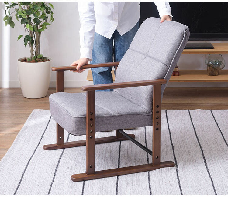 高座椅子 座椅子 7段階リクライニング 4段階高さ調節 シンプル 折りたたみ リクライニングチェア リクライニング 一人掛け 椅子 高座椅子 高座 椅子 リクライニングソファ 一人用(代引不可)