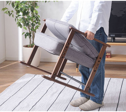 高座椅子 座椅子 7段階リクライニング 4段階高さ調節 シンプル 折りたたみ リクライニングチェア リクライニング 一人掛け 椅子 高座椅子 高座 椅子 リクライニングソファ 一人用(代引不可)