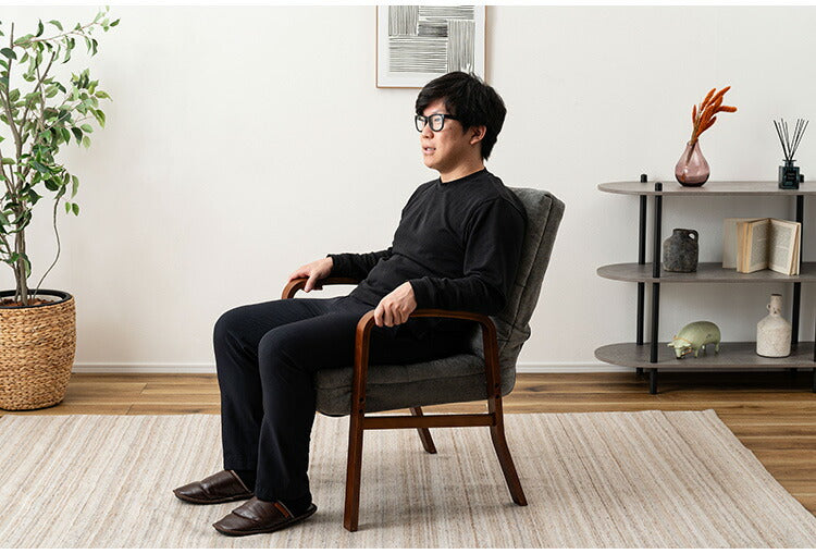 高座椅子 LSS-36 東谷 高座椅子 座椅子 6段階リクライニング シンプル 折りたたみ ゆったり ベージュ(代引不可)