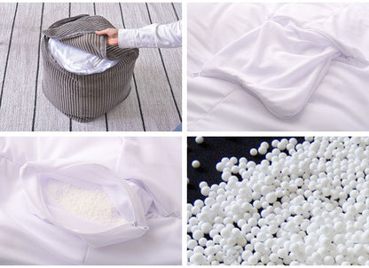 クッション ビーズクッション ミニビーズクッション コーデュロイ キューブ型 四角 カバーロング ダブルファスナー マイクロビーズ 持ち運び 軽い コンパクト シンプル ナチュラル(代引不可)