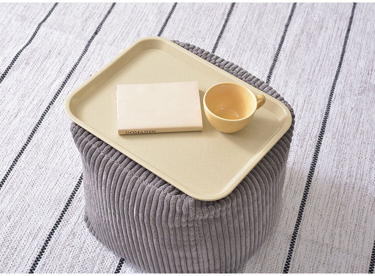 クッション ビーズクッション ミニビーズクッション コーデュロイ キューブ型 四角 カバーロング ダブルファスナー マイクロビーズ 持ち運び 軽い コンパクト シンプル ナチュラル(代引不可)