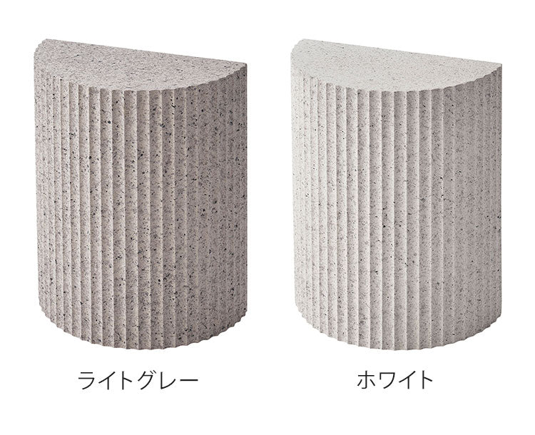 サイドテーブル 幅40cm 繊維板 おしゃれ シンプル シック モダン テラゾー柄 おしゃれ かわいい 角丸 ライトグレー ホワイト リビング ダイニング 寝室(代引不可)