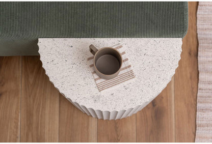 サイドテーブル 幅40cm 繊維板 おしゃれ シンプル シック モダン テラゾー柄 おしゃれ かわいい 角丸 ライトグレー ホワイト リビング ダイニング 寝室(代引不可)