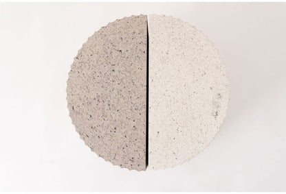 サイドテーブル 幅40cm 繊維板 おしゃれ シンプル シック モダン テラゾー柄 おしゃれ かわいい 角丸 ライトグレー ホワイト リビング ダイニング 寝室(代引不可)