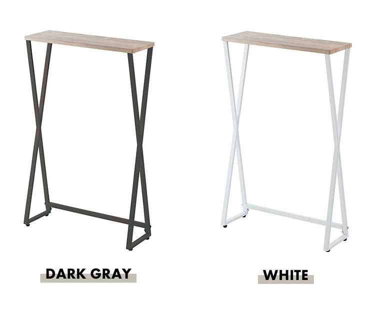 コンソール MIP-16 東谷 コンソール テーブル 机 スリム 省スペース コンパクト 玄関 木目調 スチール脚 サイドテーブル リビング シンプル ミニテーブル 黒 おしゃれ ハイタイプ(代引不可)