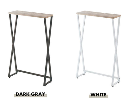 コンソール MIP-16 東谷 コンソール テーブル 机 スリム 省スペース コンパクト 玄関 木目調 スチール脚 サイドテーブル リビング シンプル ミニテーブル 黒 おしゃれ ハイタイプ(代引不可)