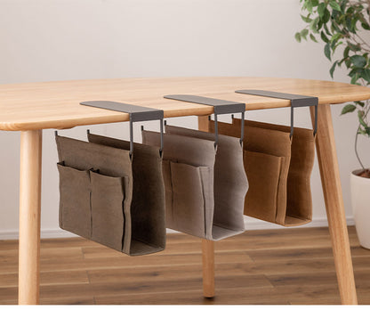 ハンギング収納バッグ 机下 収納 吊り下げ バッグ 連結 テーブル下 ハンギング おしゃれ パソコン タブレット 収納バッグ 収納鞄 かばん コンパクト ベラム紙 シンプル カジュアル(代引不可)