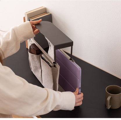ハンギング収納バッグ 机下 収納 吊り下げ バッグ 連結 テーブル下 ハンギング おしゃれ パソコン タブレット 収納バッグ 収納鞄 かばん コンパクト ベラム紙 シンプル カジュアル(代引不可)