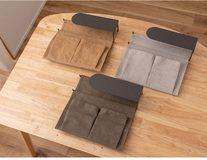 ハンギング収納バッグ 机下 収納 吊り下げ バッグ 連結 テーブル下 ハンギング おしゃれ パソコン タブレット 収納バッグ 収納鞄 かばん コンパクト ベラム紙 シンプル カジュアル(代引不可)