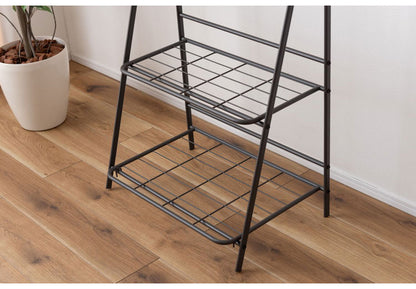 ハンガーラック MIP-58 東谷 部屋干し スリム 棚板付き 2段 コンパクト 幅60cm 省スペース 薄型 スチール 玄関 リビング 洋服掛け 衣類収納 ホワイト 押し入れ 軽量 推し活 ランドセル(代引不可)