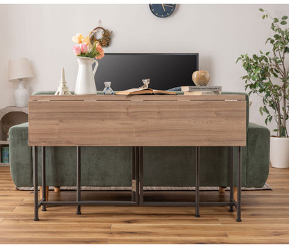 バタフライテーブル テーブル ダイニングテーブル バタフライテーブル バタフライ 伸縮 ナチュラル スチール 北欧 モダン シンプル 花台 台 デスク 作業台 おしゃれ(代引不可)