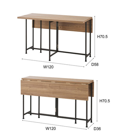 バタフライテーブル テーブル ダイニングテーブル バタフライテーブル バタフライ 伸縮 ナチュラル スチール 北欧 モダン シンプル 花台 台 デスク 作業台 おしゃれ(代引不可)