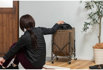 ワゴン バスケット 折りたたみ ランドリーバスケット キャスター付き おしゃれ コンパクト スリム 一人暮らし シンプル 収納 衣類収納 小物収納 マガジン収納 軽量 軽い 持ち運び リビング(代引不可)