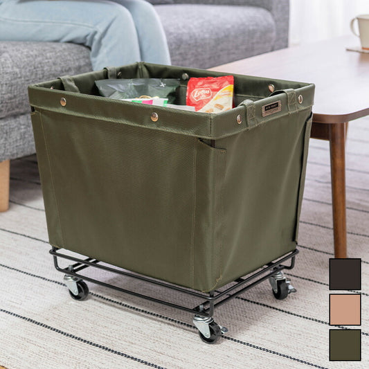 バスケットワゴン キャスター付き 収納 収納家具 ランドリーボックス 小物入れ 小物収納 一人暮らし 収納ボックス おしゃれ 北欧 片付け 模様替え かご 収納かご(代引不可)