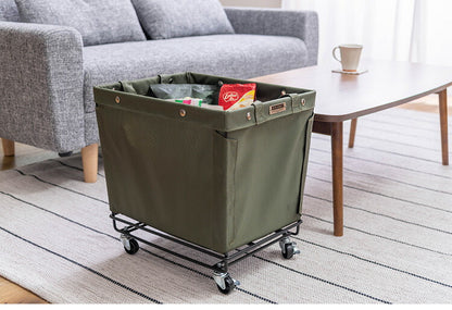 バスケットワゴン キャスター付き 収納 収納家具 ランドリーボックス 小物入れ 小物収納 一人暮らし 収納ボックス おしゃれ 北欧 片付け 模様替え かご 収納かご(代引不可)